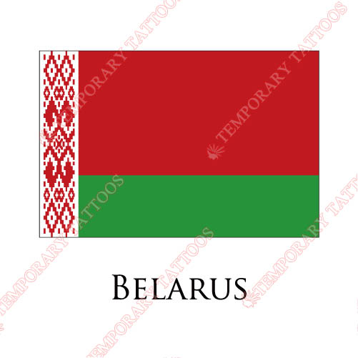 Belarus flag Customize Temporary Tattoos Stickers NO.1826